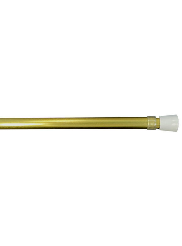 The Classic Touch Adjustable 5/8 Tension Rod, Gold, 28-48 Inches