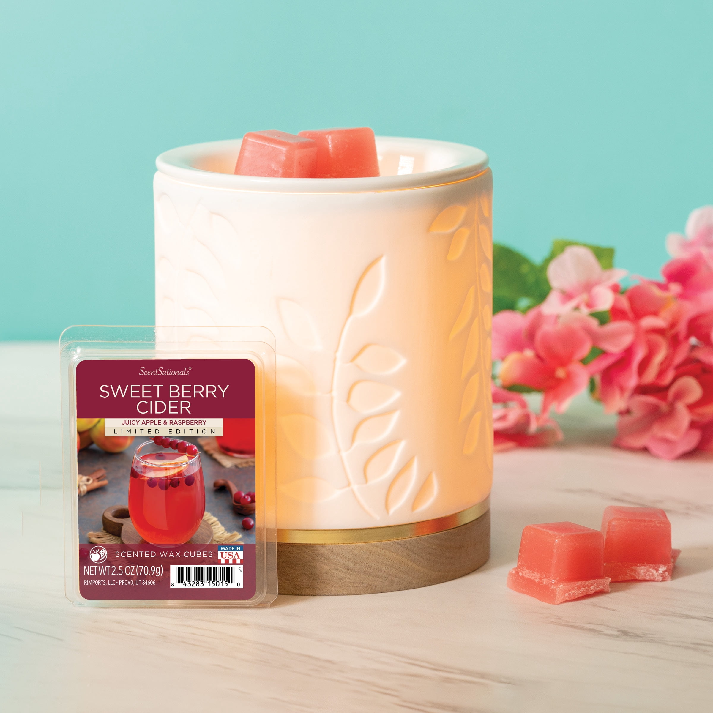 (5 pack) Sweet Berry Cider Scented Wax Melts, Scentsationals, 2.5 oz