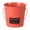 Orange, variant on Orange Galvanized Metal Flower Pot Buckets Set Of 4 Small Planter Vases For Indoor Outdoor Garden Decor