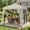 Beige, variant on COOS BAY 8 ft. W x 8 ft. D Red Outdoor Patio Soft Vented Top Gazebo with Zipped Netting, Corner Shelves, Ceiling Hook
