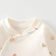 thumbnail image 5 of Ulanda Baby Wrap Top High Waist Pants Set Snap Crotch Long Sleeve Cute Print (Blue, 9-12 Months), 5 of 7