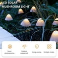 thumbnail image 3 of AMERTEER Outdoor Solar Garden Lights 3.8M 10 LED 8 Modes Multicolor Solar Powered Landscape Mushroom Fairy String Lights Waterproof Solar Stake Mushroom Lamp for Pathway Patio Front Yard, 3 of 10