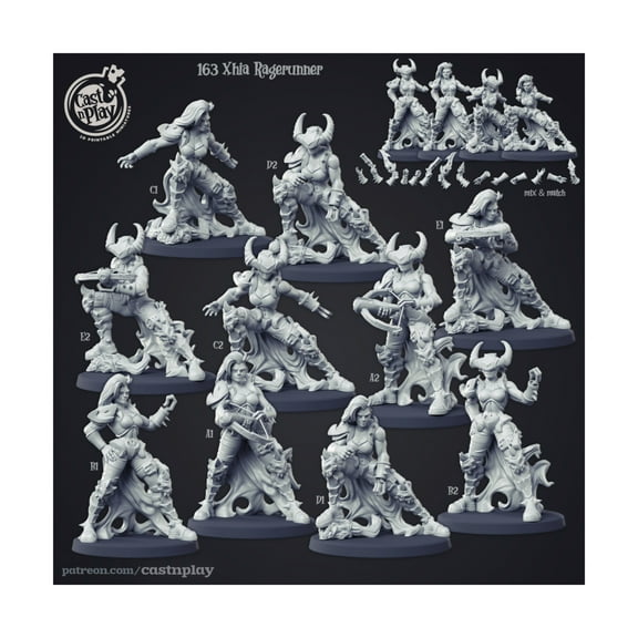 Cast N Play Miniatures Xhia Ragerunner E1 New
