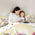 thumbnail image 5 of Feelyou Cute White Bunnies Full Size Comforter Sets for Teen, Kawaii Easter Egg Bedding Comforter Set, Happy Spring Festival Reversible Bedding Sets, Lightweight Room Decor, 3-Piece, 5 of 8