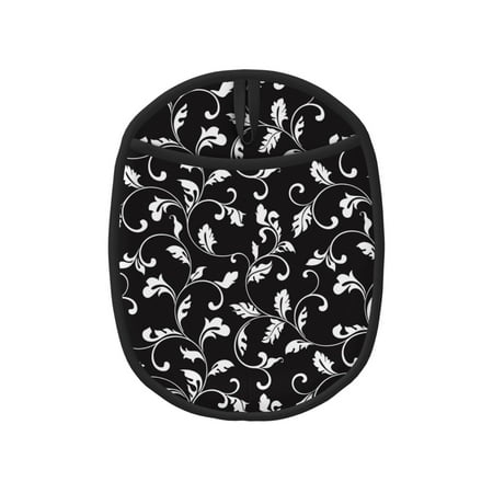

Tebeau Black White Leaves Print Silicone Pot Holders Multi-Purpose Hot Pads for Kitchen Trivets Potholders Oven Mitts for Baking Cooking Hot Dishes Pans Heat Resistant