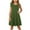 Army Green, variant on Dgankt Girls' Sleeveless Skirt Girl's Summer Casual U Neck Sundresses Pleated Knee Length Sleeveless Tank Dress Dresses Size 6-15 Years