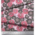 thumbnail image 2 of Soimoi Poly Georgette Fabric Artistic Flower Print Fabric by the Yard 42 Inch Wide, 2 of 3
