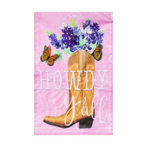 Meadow Creek 11.5" x 18" Texas Howdy Y All Outdoor Yard Flag