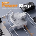 thumbnail image 3 of Cable de extensión protector contra sobretensiones Power Strip TESSAN de 15 pies, 3 of 7