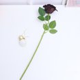 thumbnail image 5 of Artificial Rose Flower Real Looking Black Rose Single Rose Flower Bouquet for Wedding Party Festival, 5 of 8