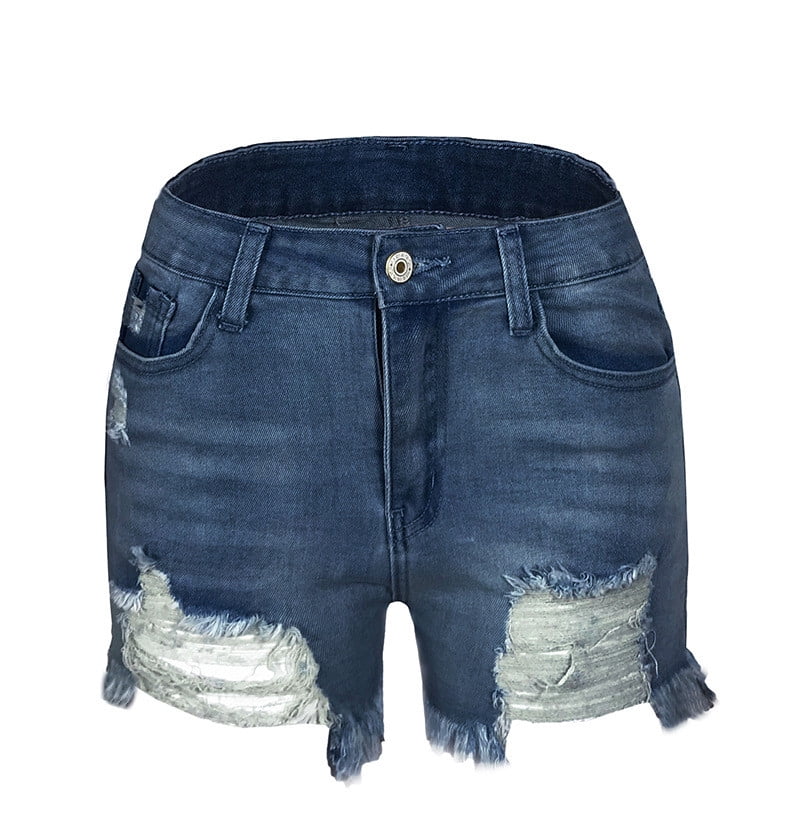 Running Shorts For Women elastic hole tassel fashion high waist denim shorts  - Walmart.com