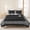 Black White Gray, variant on 3 Pieces Queen Quilt Set,Greece Key Design Black White Soft Bedding Sets with 1 Quilt & 2 Pillow Shams,Vintage Burlap Linen Summer Bedspread Lightweight Coverlet Comforter for All Season