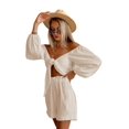 thumbnail image 6 of Summer New Fashion Casual Suit Women's Long Sleeve Cardigan Pocket Shorts Two Piece, 6 of 6