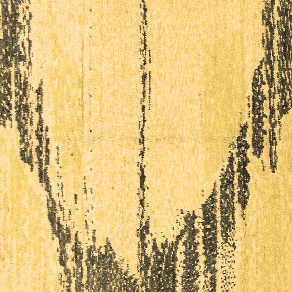 Ahgly Company Indoor Square Abstract Brown Modern Area Rugs, 5' Square