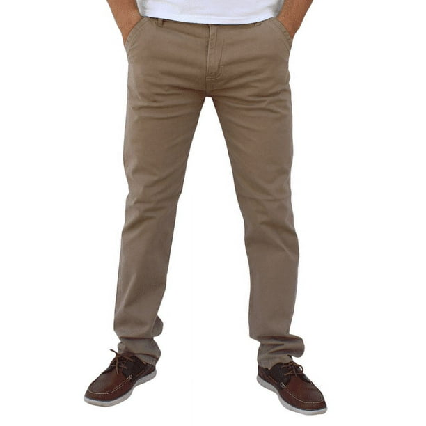 Pantalón de gabardina stretch John Silver Corte recto color caqui