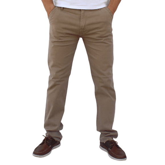 Pantalón de gabardina stretch John Silver Corte recto color caqui