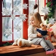 thumbnail image 4 of Paper Snowflakes White Snowflake Ornament Decorations Christmas 3D Hanging Snowflake Garland Winter for Crafts Xmas Party Favors Silver 24PCS, 4 of 8