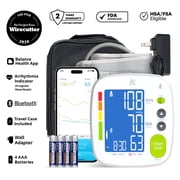 Greater Goods Bluetooth Blood Pressure Monitor, Upper Arm Cuff, App Compatible, 120-Reading Memory, Carrying Case Included