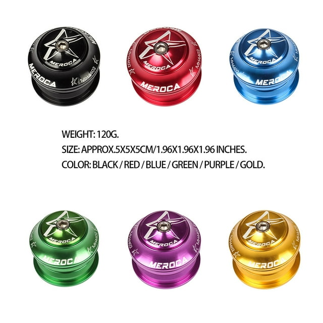 Bike Bearing Headset Tapered Inner Straight Tube Head Set Headphones Washer Threadless Sturdy Sealed Top Caps Covers Bowl Group Red