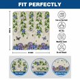 thumbnail image 6 of Spring Floral Chair Covers Set of 4 Watercolor Blue Purple Floral Leaf Butterfly Linen Texture Chair Back Covers Stretch Removable Washable Slipcovers Protector for Dining Room Kitchen Party Decor, 6 of 9