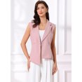 thumbnail image 4 of DARING DIVA Womens Business Blazer Vest Belted Dressy Sleeveless Blazer S Pink, 4 of 5