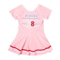 thumbnail image 1 of Traje de baño de una pieza con falda rosa para niñas de 5 a 8 años, traje de baño con diseño de body, 1 of 6
