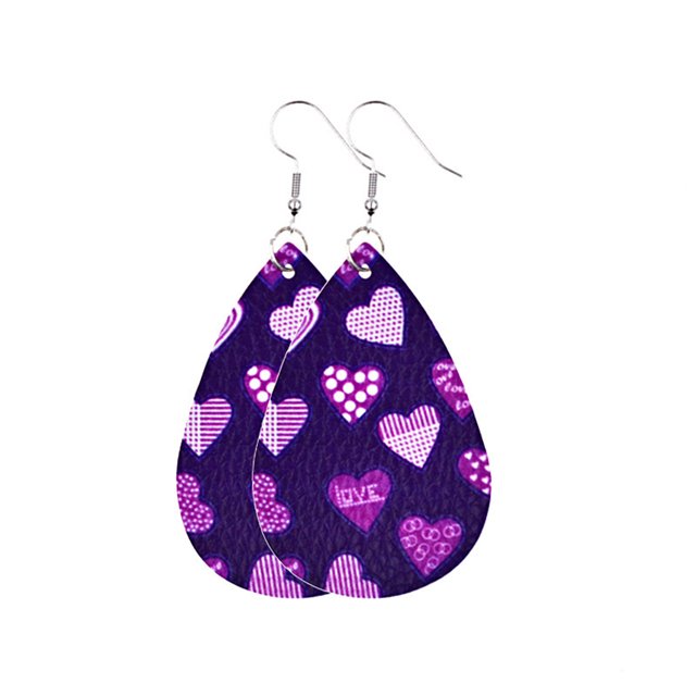 Sonducket Pendientes de araña Gota de agua de cuero Pendiente de oreja Ángel Estampado Pendiente colgante exagerado Banquete de San Valentín Ropa, zapatos y accesorios Miscelánea tipo 10 Sonducket AP010117-09