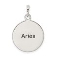 thumbnail image 4 of Sterling Silver Polished Antique Finish Aries Horoscope Zodiac Pendant Charm, 4 of 4