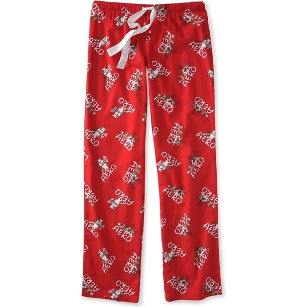 Pantalones de pijama Aeropostale Mujer Navidad Rojo XS