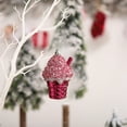 thumbnail image 4 of Luoshdecor Glitter Christmas Hanging Decorations 2025, Cartoon Bear Snowman Donumt Lollipop Ice Cream Shape Ornaments,for for Home, Party, DIY Crafts, 4 of 6