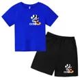 thumbnail image 3 of Camiseta y pantalones cortos con estampado de Mickey Mouse de verano para niños y adolescentes, traje de 2 piezas, ropa deportiva informal para niños y niñas, conjunto de moda Sunshine, 3 of 5