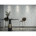 thumbnail image 2 of Dundee Deco 3D Interior Design Wall Paneling - Off White Geometric Diamonds Fiber, 1.6 ft x 1.6 ft each, 10-Pack, 2 of 5