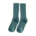 thumbnail image 3 of Bibifish Womens Socks Solid Color Breathable Ribbed Socks Crew Socks Mid Length Styling Fall Winter Daily Casual Style Comfy Wear Socks, 3 of 3