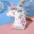 thumbnail image 3 of PinkSheep 5 Pair Girls Stud Earrings, Unicorns Flowers Star Kids Earrings Set Dress up Jewelries for Child, 3 of 8