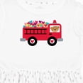 thumbnail image 4 of Inktastic Valentine Fire Truck Heart Bear Girls Toddler Dress, 4 of 5