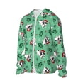 thumbnail image 2 of Rocae Christmas French Bulldog Print Breathable Sun Protection Hoodie Quick-Dry Lightweight Long Sleeve Hoodie Unisex Running Sports Shirt, 2 of 9