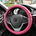 thumbnail image 1 of FH Group, Silicone Steering wheel cover Grip Marks Design Pink for Auto, 1 of 4