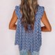 thumbnail image 5 of Blusa sin mangas con estampado informal y cuello cuadrado de verano para mujer a la moda Fridja  qr3037, 5 of 9