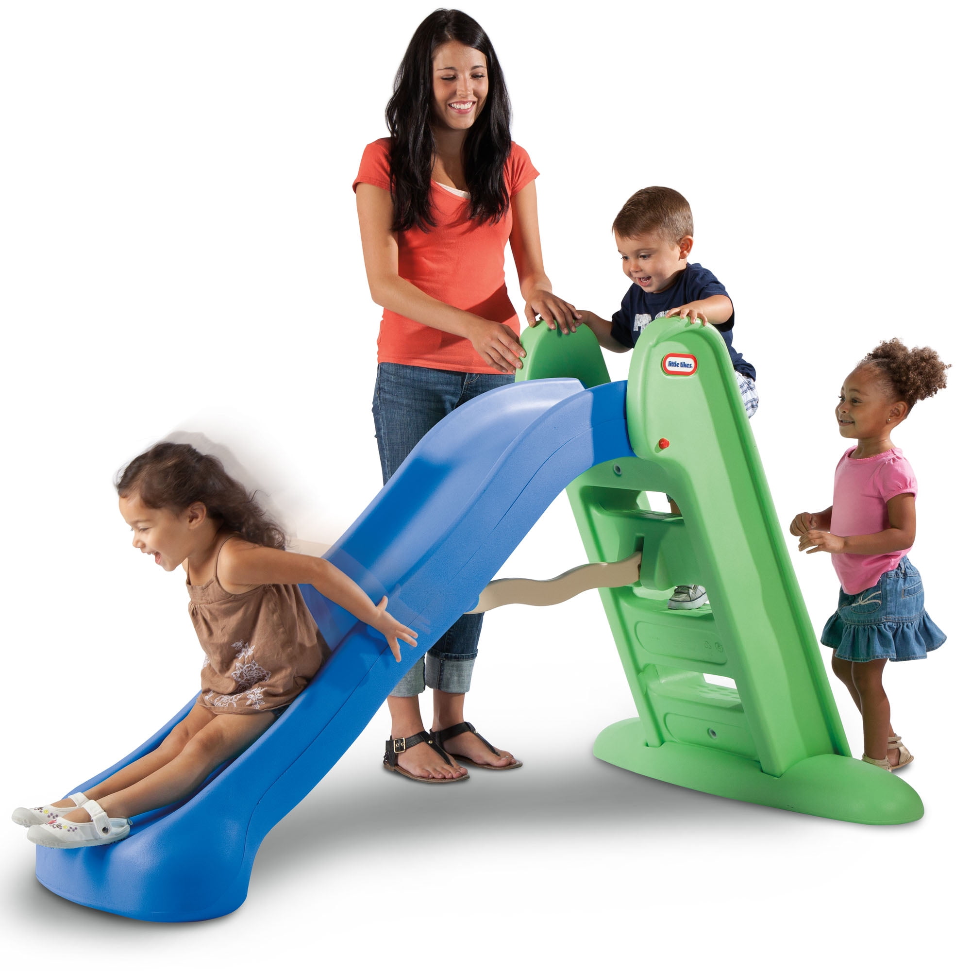 Folding First Climber Slide Set Kids Outdoor Indoor Toddler Play Fun Toy w/Ball 
