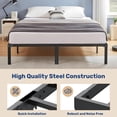 thumbnail image 3 of Somier de cama Simple Deluxe de 14 pulgadas, tamaño queen con almacenamiento, negro, 3 of 7
