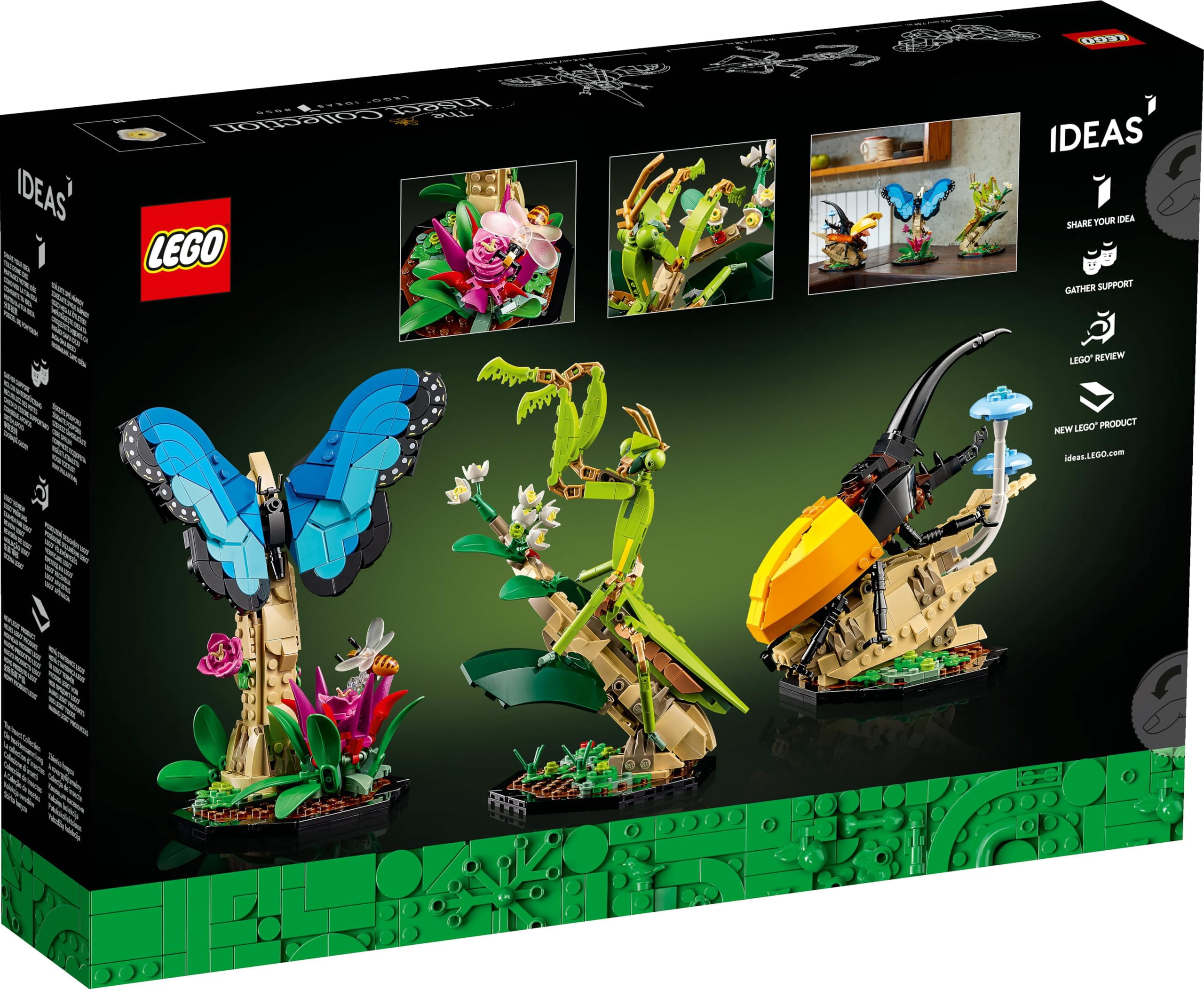 Lego Idea Insect Collection 21342 Toy Block Present Interior Model Boy Girl Adult