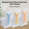 thumbnail image 2 of CSChome Bow-knot Sashes Decorative Chair Sashes: Bright Color, Soft Fabric, Washable, Smooth, Non-Fading, Wedding Party Banquet, 5Pcs, 2 of 7