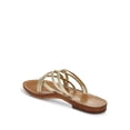 thumbnail image 2 of SAM EDELMAN Womens Gold Strappy Breathable Marinea Round Toe Slip On Leather Thong Sandals 8.5 M, 2 of 3