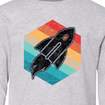 thumbnail image 4 of Inktastic Rocket Ship Retro Space Long Sleeve Youth T-Shirt, 4 of 5