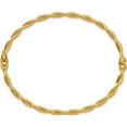 thumbnail image 2 of 14K Yellow Gold Twisted Hinged Bangle (7 X 2.9) Made In Italy db669, 2 of 5