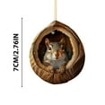 thumbnail image 3 of Christmas Animals Ornaments, Acrylic Holiday Decorations, Cute Owl and Raccoon Christmas Tree Hanging Ornaments with Sturdy String for Wreaths and Wall Decor, Lightweight Durable Festive Gifts, 3 of 6