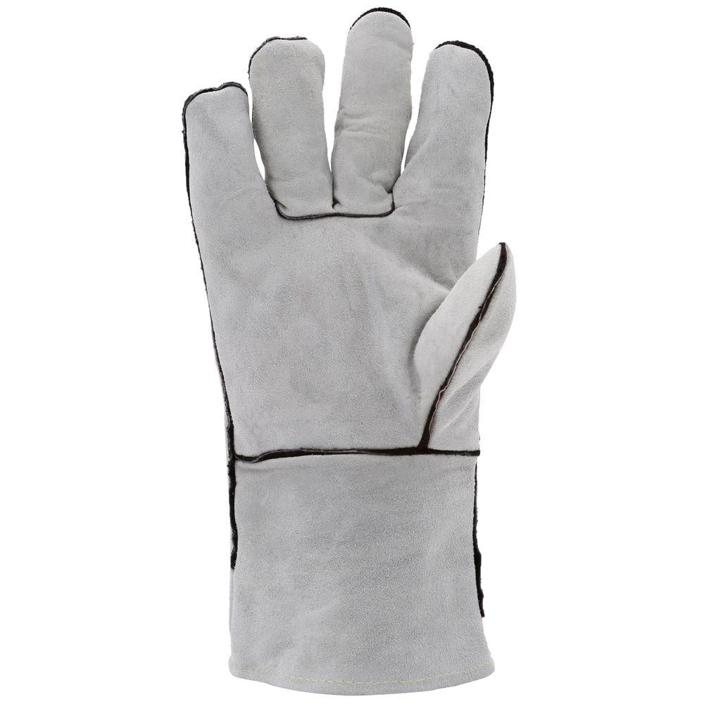 GLOVES,GREY LTHR LINED WELD