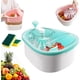 thumbnail image 1 of Spinner limpir de frutas, gran lavra de frutas con cepillo para polvo, tazón portátil para limpiar frutas con tapa, limpir de frutas y verduras con colr y tazón, para verduras, hierbas,, 1 of 3