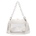 thumbnail image 1 of Bolsa de viaje con cadena Bolsa de mensajero de moda Correas ajustables transparentes para viajes, 1 of 9