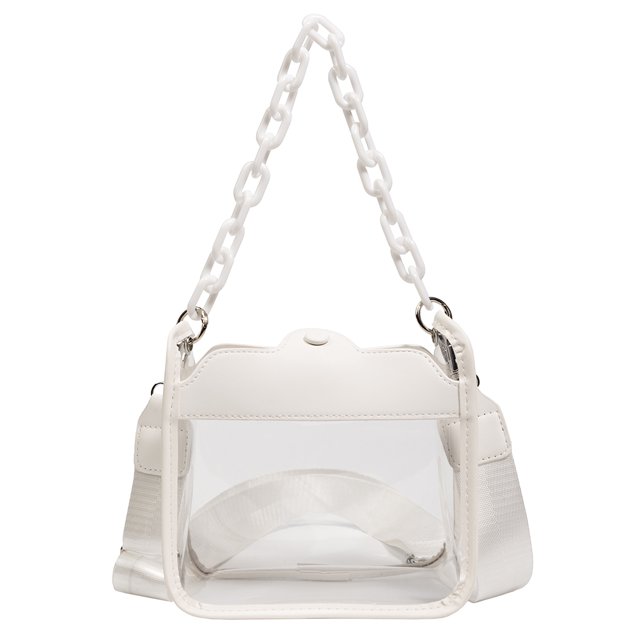 Bolsa de viaje con cadena Bolsa de mensajero de moda Correas ajustables transparentes para viajes